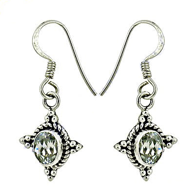 925 silver gemstone drop earrings for women | dangle earrings