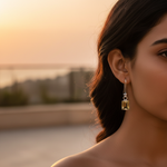 Load image into Gallery viewer, Citrine Gemstone Drop Earrings in 925 Silver for Women
