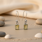 Load image into Gallery viewer, Citrine Gemstone Drop Earrings in 925 Silver for Women
