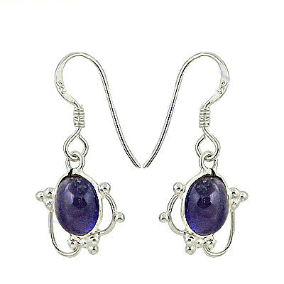 925 sterling silver purple gemstone earrings for women