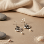 将图像加载到图库查看器中， 925 Sterling Silver Pearl Drop Earrings | For Women

