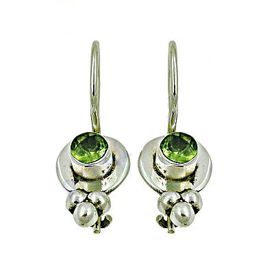 925 silver peridot earrings for women | dangle drop earrings