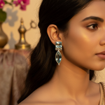 Load image into Gallery viewer, 925 Silver Blue Gemstone Earrings for Women | Dangle Earrings

