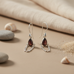 将图像加载到图库查看器中， 925 Silver Teardrop Gemstone Earrings for Women | Gift
