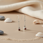 Load image into Gallery viewer, 925 Silver Red Gemstone Drop Earrings for Women | Gift
