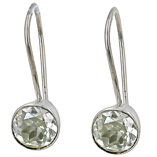 Fashionable CZ Silver Gemstone Earrings Elegant Cz Earrings Newest Cz Earrings