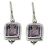 将图像加载到图库查看器中， 925 Silver Amethyst Square Earrings for Women | Gift
