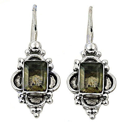 925 silver green gemstone earrings for women | dangle earrings