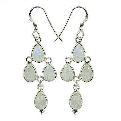 925 silver moonstone chandelier earrings for women | gift jewelry