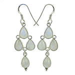 将图像加载到图库查看器中， 925 Silver Moonstone Chandelier Earrings for Women | Gift Jewelry
