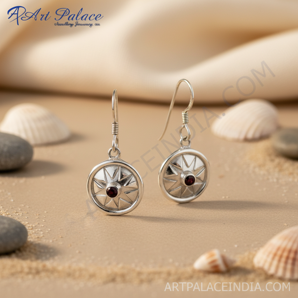 925 Silver Garnet Earrings for Women | Dangle Earrings