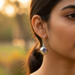 将图像加载到图库查看器中， 925 Silver Blue Gemstone Earrings for Women | Daily Wear

