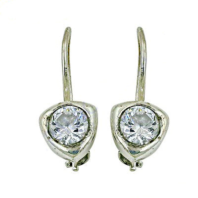 925 silver cubic zirconia drop earrings for women | gift