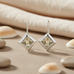 将图像加载到图库查看器中， 925 Silver Lemon Quartz Earrings for Women | Dangle Earrings
