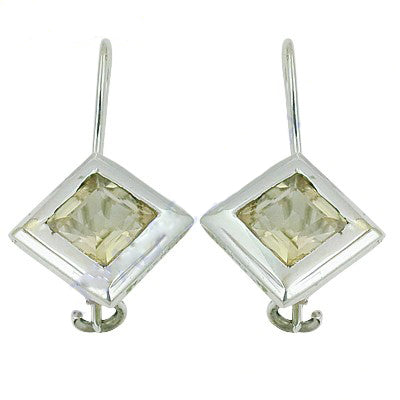 925 silver lemon quartz earrings for women | dangle earrings