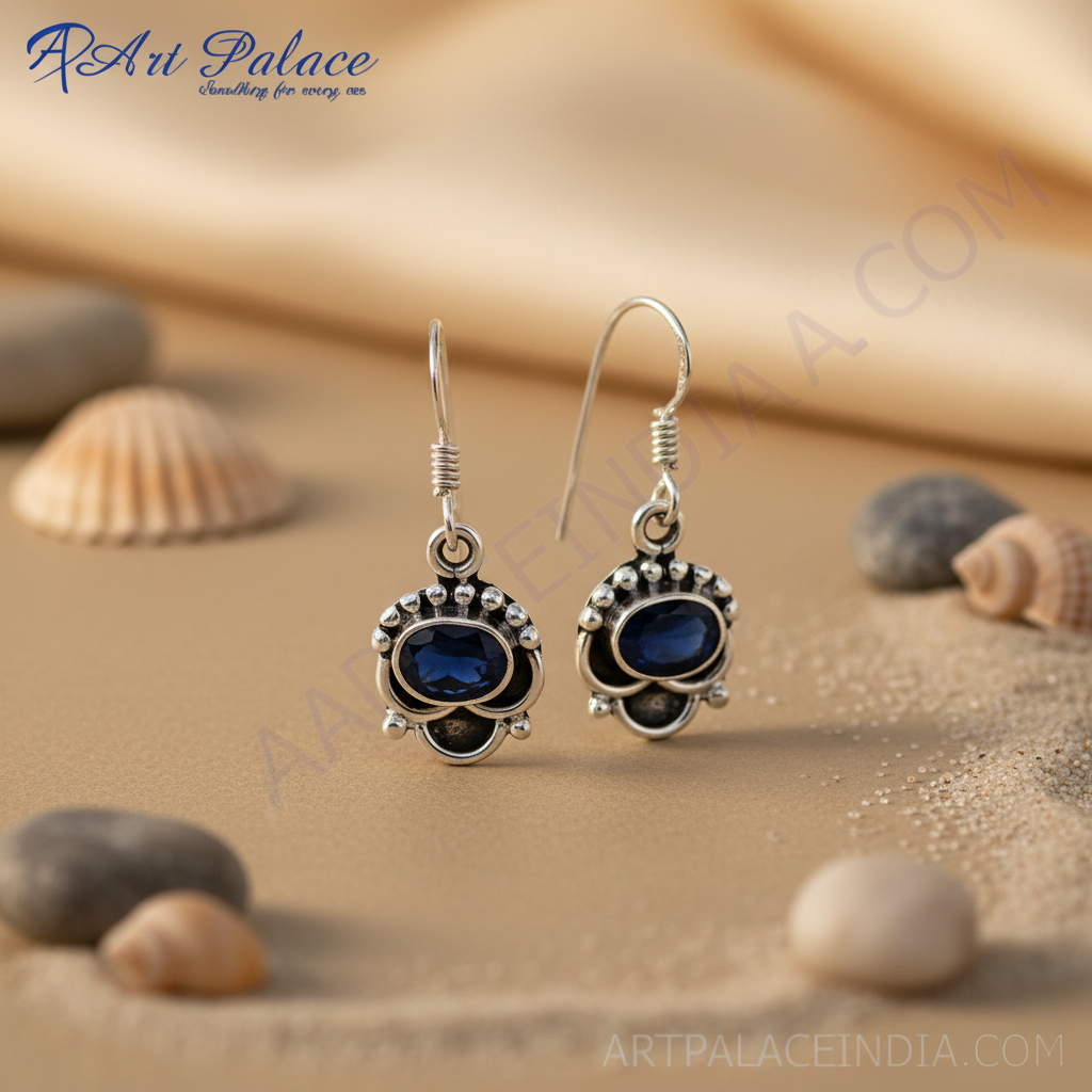925 Sterling Silver Sapphire Earrings for Women | Dangle Jewelry