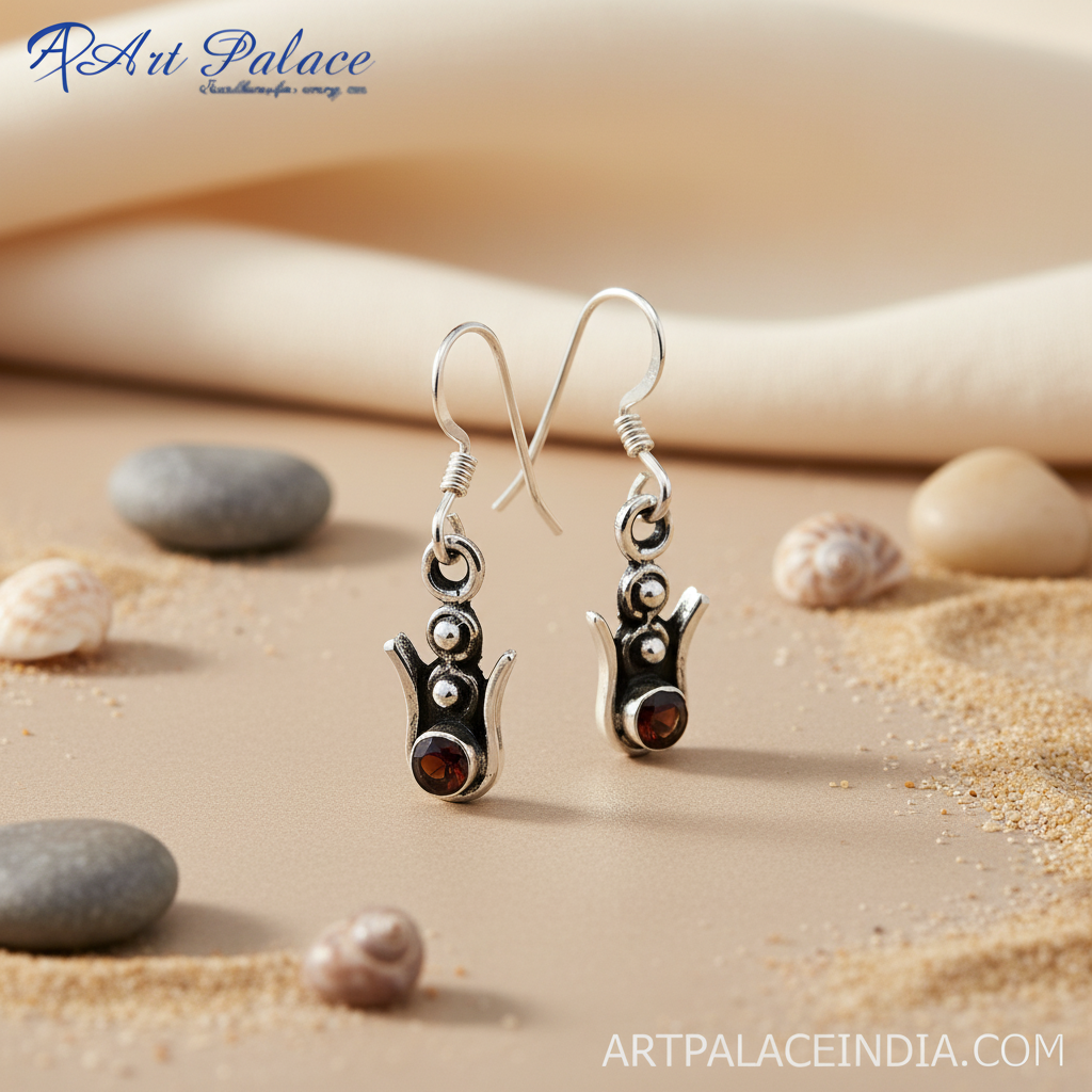 925 Sterling Silver Garnet Earrings | Women's Jewelry Gift