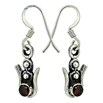 925 sterling silver garnet earrings | women's jewelry gift