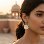 Load image into Gallery viewer, 925 Silver Round Disc Drop Earrings for Women | Daily Wear Jewelry
