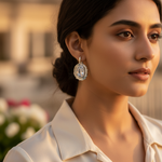 Load image into Gallery viewer, 925 Silver Leverback Earrings with Oval Gemstone | Women&#39;s Jewelry
