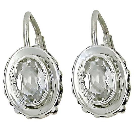 Beautiful CZ Ethnic Designer Silver Earring