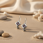 Load image into Gallery viewer, 925 Silver Amethyst Drop Earrings for Women | Gemstone Jewelry
