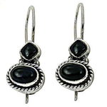 将图像加载到图库查看器中， 925 Silver Onyx Drop Earrings for Women | Daily Wear Jewelry
