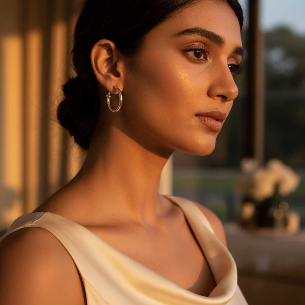 Silver Hoop Earrings for Women | Daily Wear Jewelry