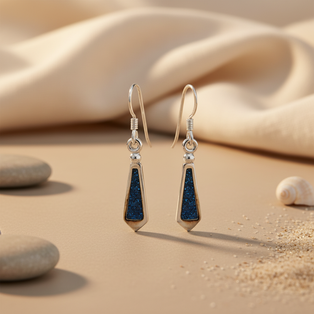 925 Silver Blue Stone Earrings | Women's Dangle Earrings