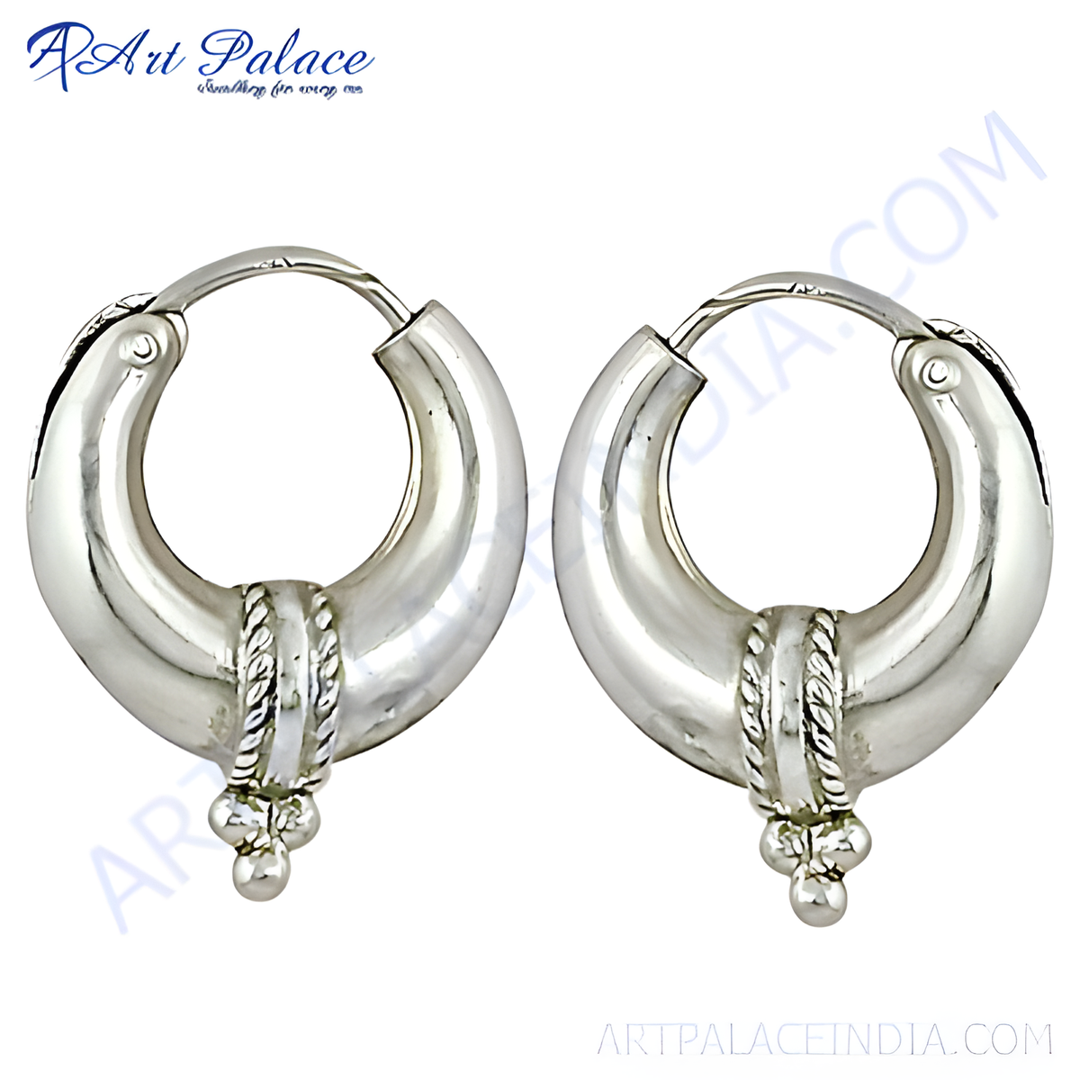 925 sterling silver hoop earrings with unique design, for women, elegant and stylish jewelry