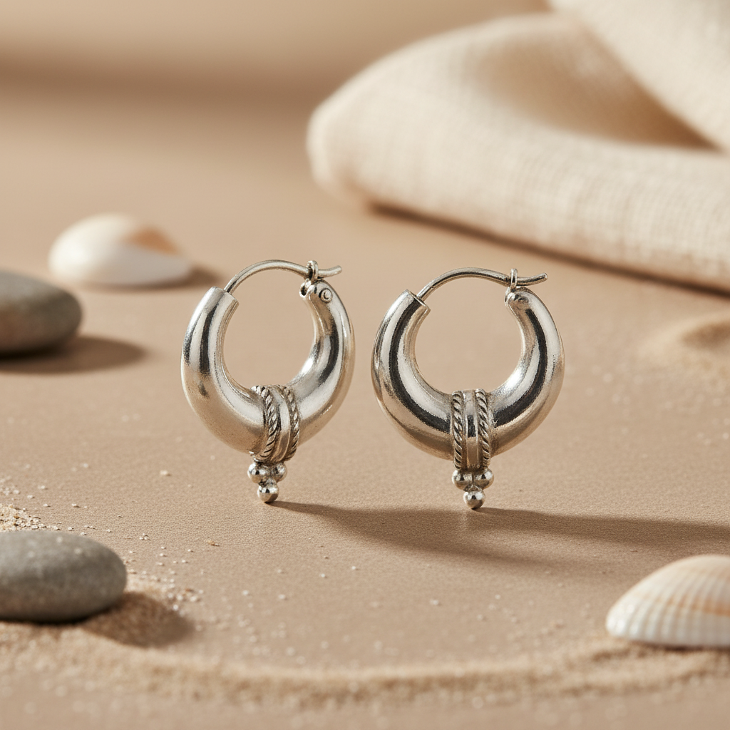 925 Silver Hoop Earrings for Women | Daily Wear Jewelry