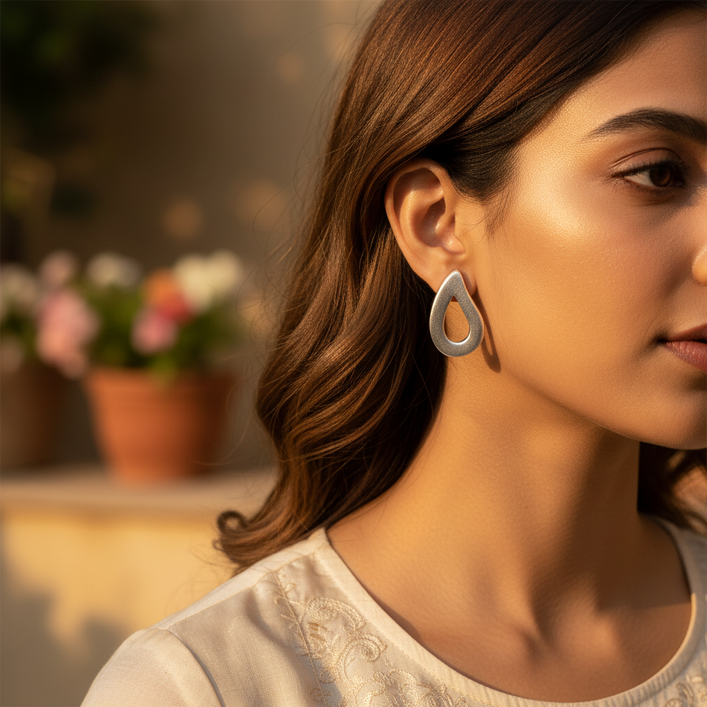 925 Silver Teardrop Stud Earrings | Minimalist Jewelry for Women
