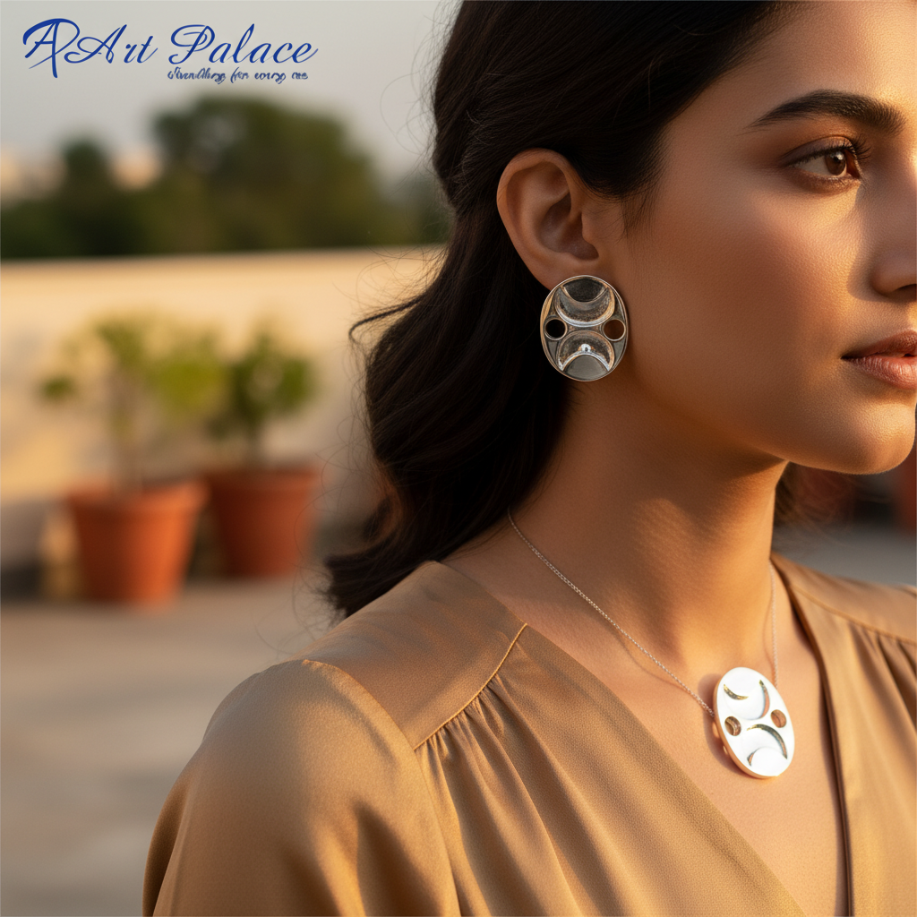 银色金属椭圆形碟子装饰品 | 家居装饰