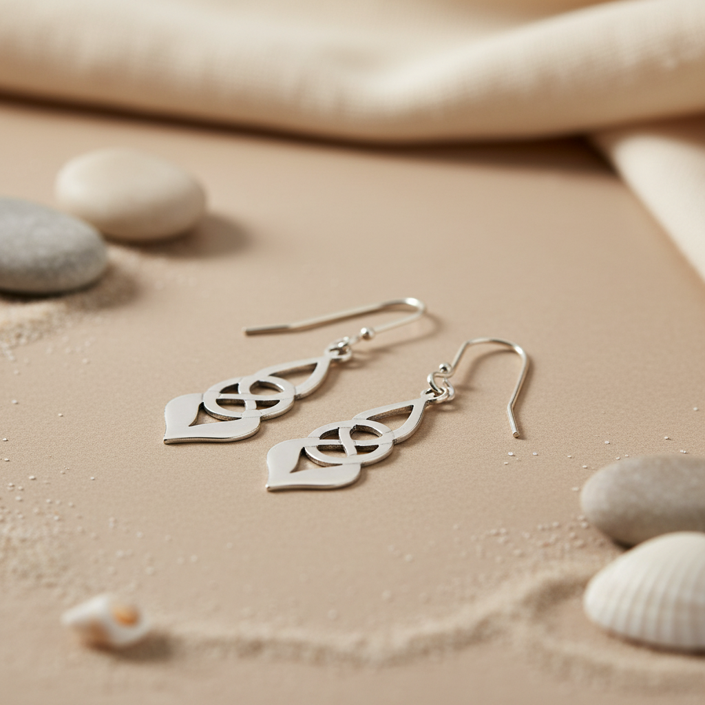 925 Silver Celtic Knot Drop Earrings for Women | Dangle Earrings