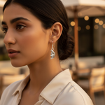 Load image into Gallery viewer, Sterling Silver Crescent Moon Earrings for Women | Celestial Jewelry
