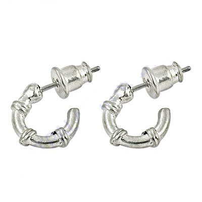 Silver hoop earrings for women | knot design | daily wear
