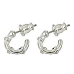 将图像加载到图库查看器中， Silver Hoop Earrings for Women | Knot Design | Daily Wear

