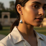 将图像加载到图库查看器中， Silver Teardrop Dangle Earrings | Minimalist Silver Earrings for Women
