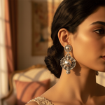 Load image into Gallery viewer, Silver Dangle Earrings | Filigree Design for Women | Gift
