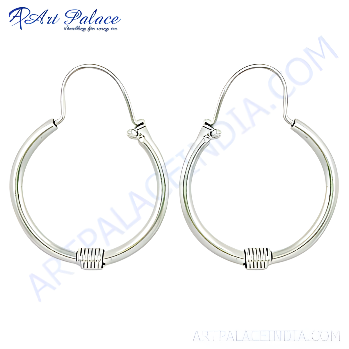 925 sterling silver hoop earrings with a simple and elegant design for women