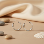 将图像加载到图库查看器中， Silver Hoop Earrings for Women | Daily Wear Jewelry

