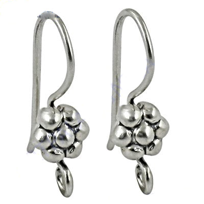 925 silver flower drop earrings for women | dainty jewelry