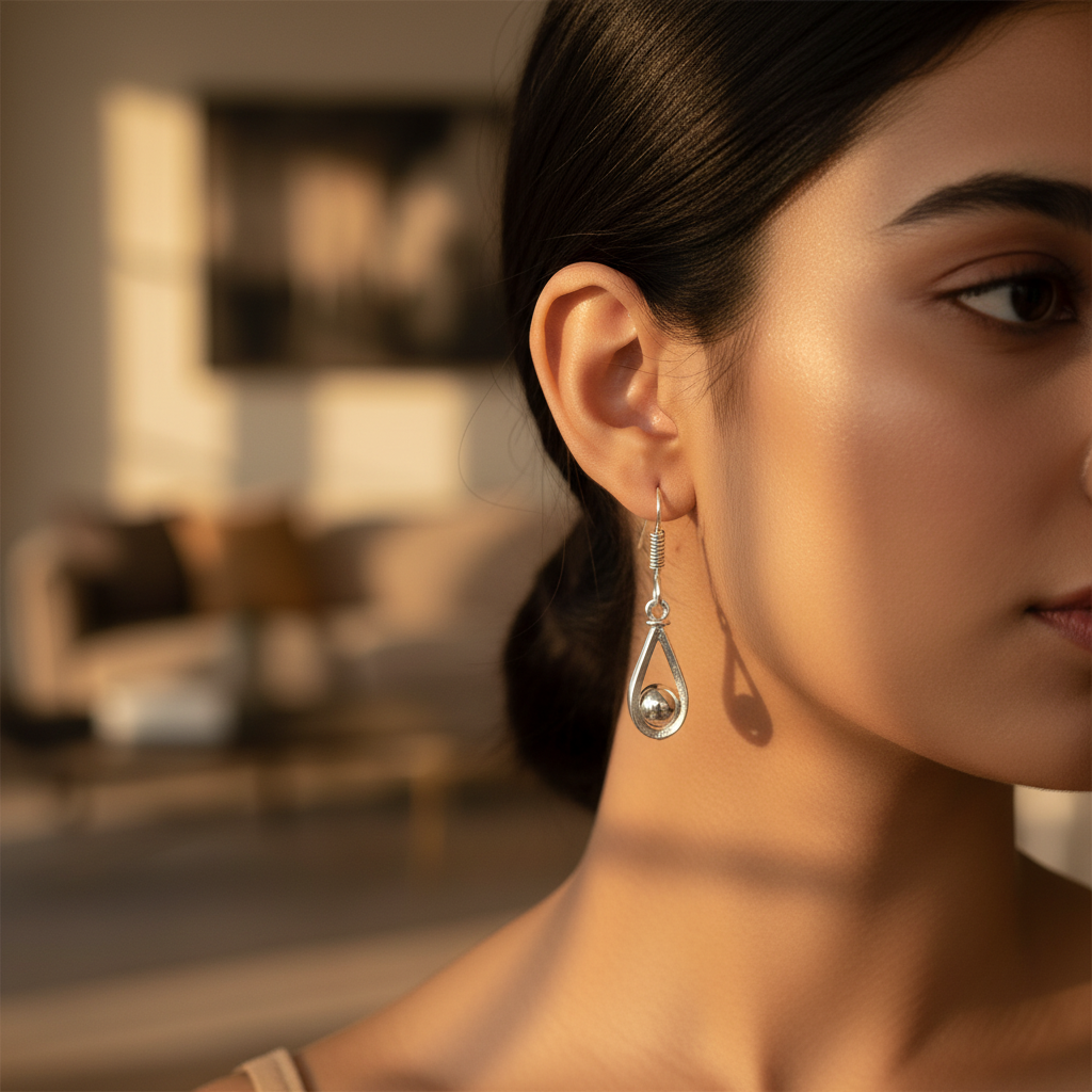 925 Silver Teardrop Earrings for Women | Daily Wear Jewelry
