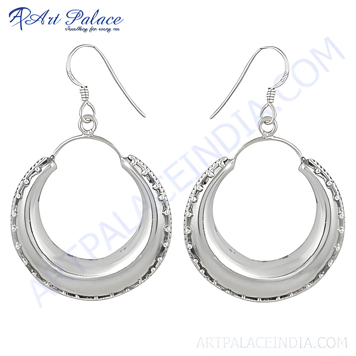 Sterling silver hoop earrings, a classic and elegant design, perfect for any occasion