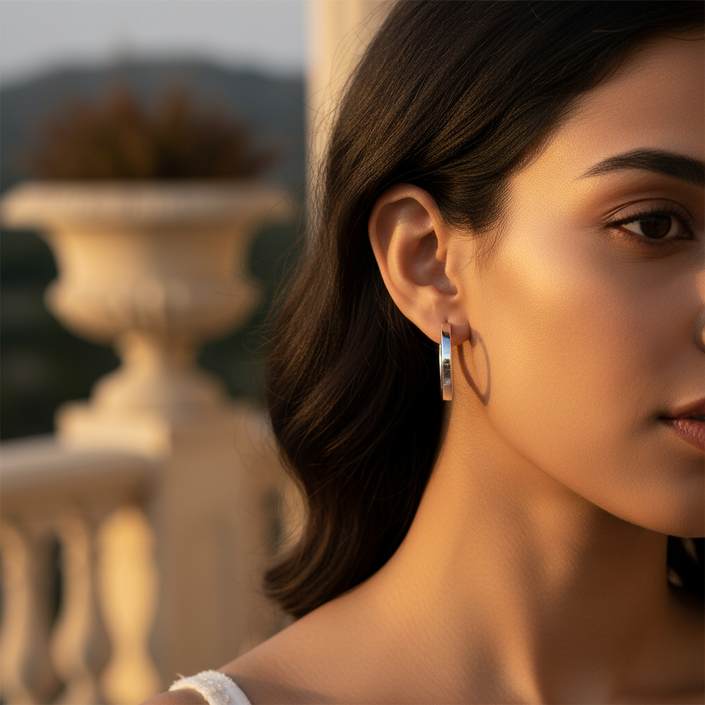 925 Silver Hoop Earrings for Women | Daily Wear Jewelry
