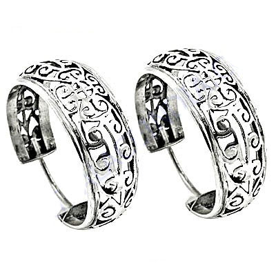 925 Silver Filigree Cuff Bracelets for Women | Openwork Jewelry