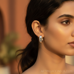 Load image into Gallery viewer, Silver Square Hoop Earrings | Daily Wear Jewelry for Women
