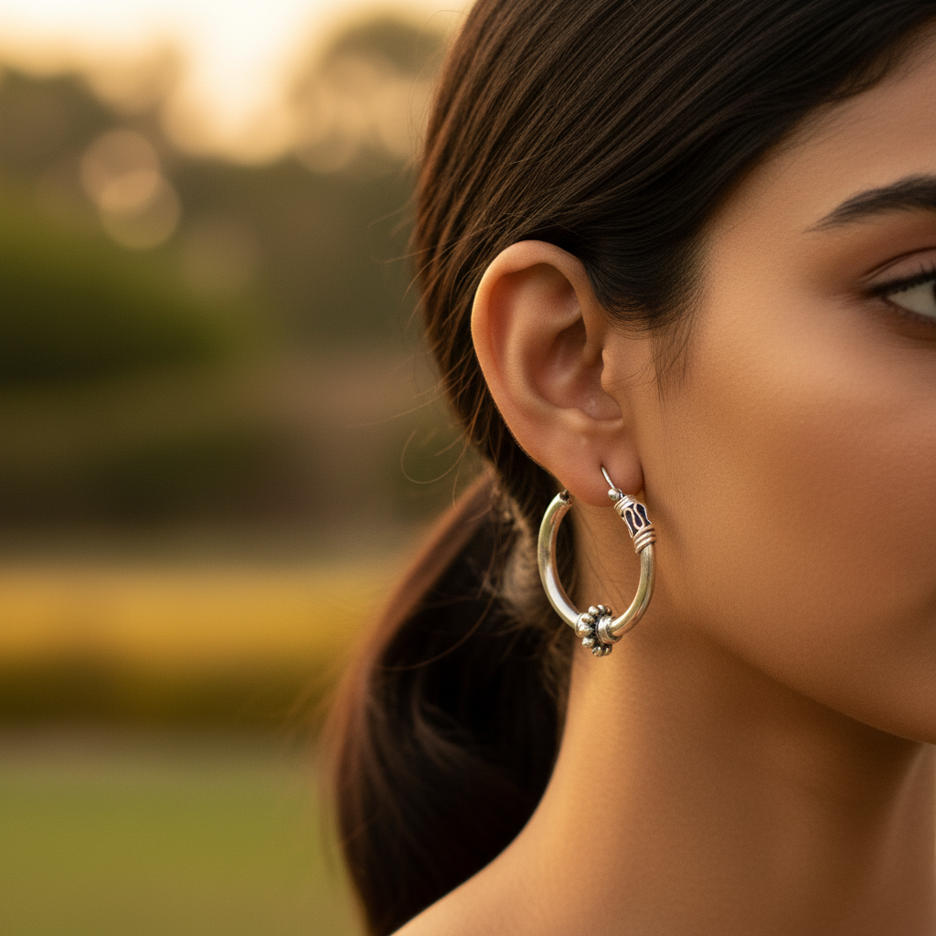 925 Silver Hoop Earrings for Women | Daily Wear Jewelry