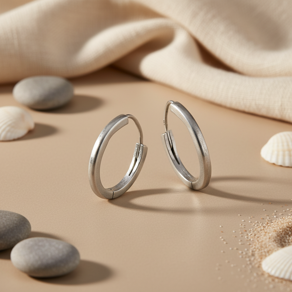 925 Sterling Silver Hoop Earrings for Women | Daily Wear