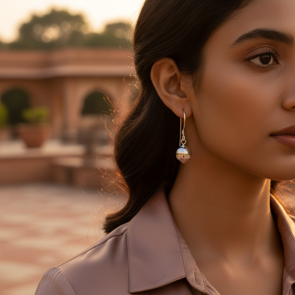 925 Sterling Silver Ball Drop Earrings for Women | Dangle Earrings